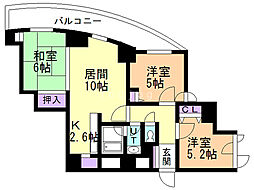 ライオンズステーションプラザ琴似 3LDKの間取図画像