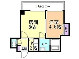 アヴァンティ65 1LDKの間取図画像