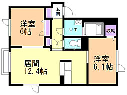 ベルファーレ2 2LDKの間取図画像