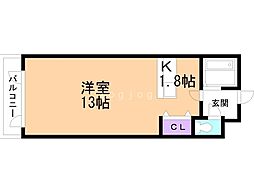 エクセルヴィラ 1Kの間取図画像