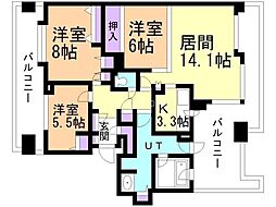 ジェルム宮の沢 3LDKの間取図画像