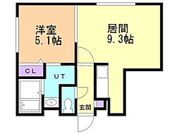 ル・フォート清田2 1LDKの間取図画像