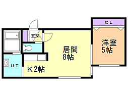 レジナス澄川 1LDKの間取図画像