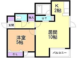 メゾンラヴニール 1LDKの間取図画像