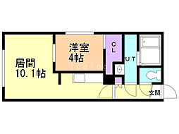 グランシャリオ平岸通 1LDKの間取図画像