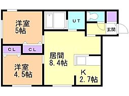 LavenderTerrace 2LDKの間取図画像