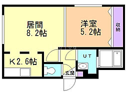 ジュネパレス札幌 1LDKの間取図画像