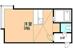 エルディハイツ ワンルームの間取図画像