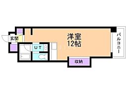 じょうてつドエル真駒内 ワンルームの間取図画像