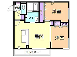 さくら福住 2LDKの間取図画像