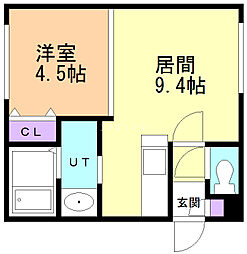 リベルタ澄川 1LDKの間取図画像