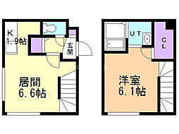 ヴレネージュ平岸 1LDKの間取図画像