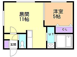 VINTAGE 1LDKの間取図画像