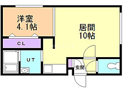 フォルトゥーナ 1LDKの間取図画像