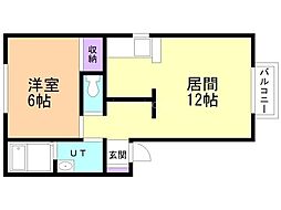 エクセレント31 1LDKの間取図画像