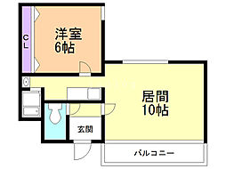 クレド月寒東 1LDKの間取図画像