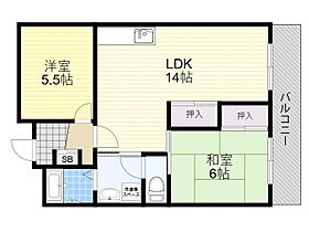 大阪府吹田市山田東２丁目30番7号（賃貸マンション2LDK・2階・54.21㎡） その2