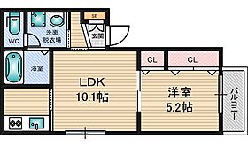 大阪府大阪市東淀川区菅原１丁目4番14号（賃貸アパート1LDK・1階・36.56㎡） その2