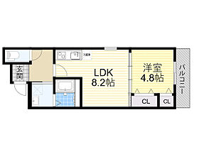 大阪府吹田市穂波町1番（賃貸アパート1LDK・3階・34.32㎡） その2