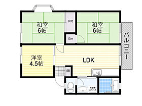 リベルテ渡辺  ｜ 大阪府池田市畑２丁目3番6号（賃貸アパート3LDK・2階・57.00㎡） その2