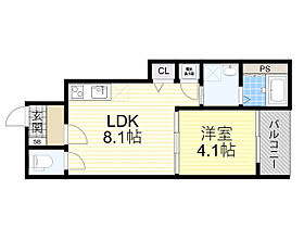 大阪府吹田市清和園町（賃貸アパート1LDK・1階・29.60㎡） その2