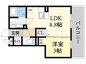 大阪府箕面市新稲１丁目6番11号（賃貸アパート1LDK・2階・33.17㎡） その2