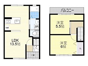 兵庫県川西市加茂３丁目（賃貸テラスハウス2LDK・1階・52.58㎡） その2