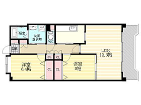 大阪府大阪市淀川区野中北１丁目（賃貸マンション2LDK・4階・61.39㎡） その2