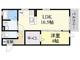 大阪府池田市緑丘１丁目2番5-A号（賃貸アパート1LDK・2階・37.59㎡） その2