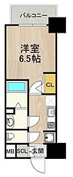 JR東海道・山陽本線 東淀川駅 徒歩6分の賃貸マンション 6階1Kの間取り