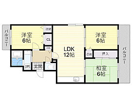 大阪府豊中市上新田２丁目（賃貸マンション3LDK・5階・68.00㎡） その2