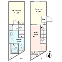 Kai Lani Sakura Shinmachi 1SDKの間取図画像