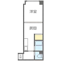 ノースランドありふじ 1DKの間取図画像