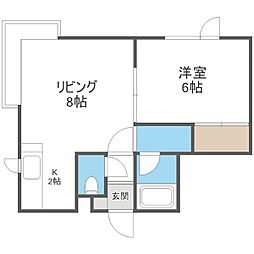 フォーサイトパークヴィラ 1LDKの間取図画像