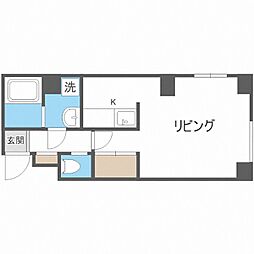 マイルーム南12条 1Kの間取図画像
