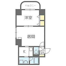 パルクアレースダハイム 1LDKの間取図画像