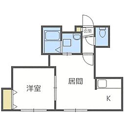 ティーズ・シンフォニー 1LDKの間取図画像