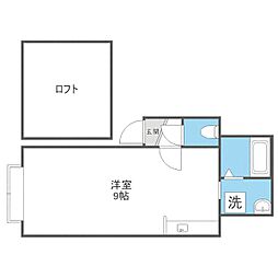 ファーミントンビレッジ ワンルームの間取図画像