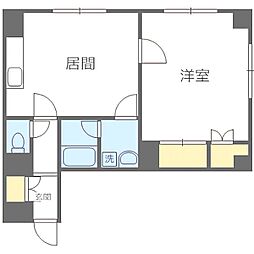 ルピナス7.8 1LDKの間取図画像