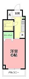 ハイライフ湘南 1Kの間取図画像