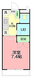 プロスペリティ旭湘南 1Kの間取図画像