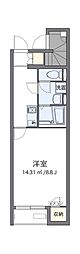 CLEINOプルメリア23 1Kの間取図画像