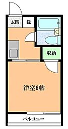 アーバン21 1Kの間取図画像