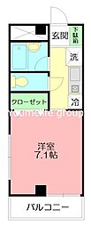 ミレニアム・ヒルズ ワンルームの間取図画像