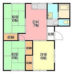 ロイヤルパレスEHARA 2LDKの間取図画像