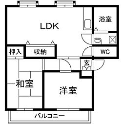 ウィンズ湘南4 2LDKの間取図画像