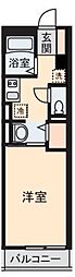 クレスト湘南 1Kの間取図画像