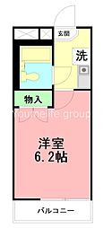 クラージュ湘南二宮 1Kの間取図画像