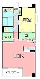プレミエーテル 1LDKの間取図画像