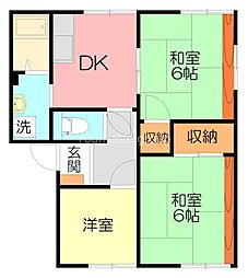 メゾンKS 3DKの間取図画像